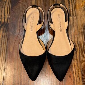 Christian Siriano Black Flats Sleek Minimalist Design